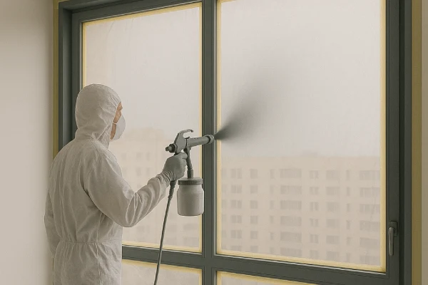 Покраска алюминиевых окон